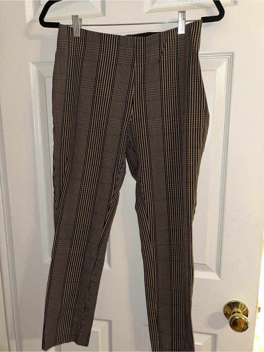 a new day Black and Brown Plaid Cropped Pants